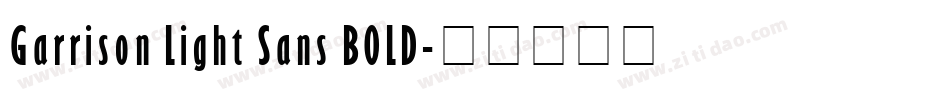 Garrison Light Sans BOLD字体转换